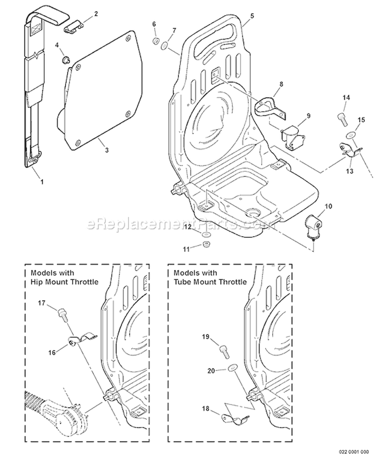 Page A Diagram and Parts List for 07001237 - 07999999 Echo Leaf Blower / Vacuum