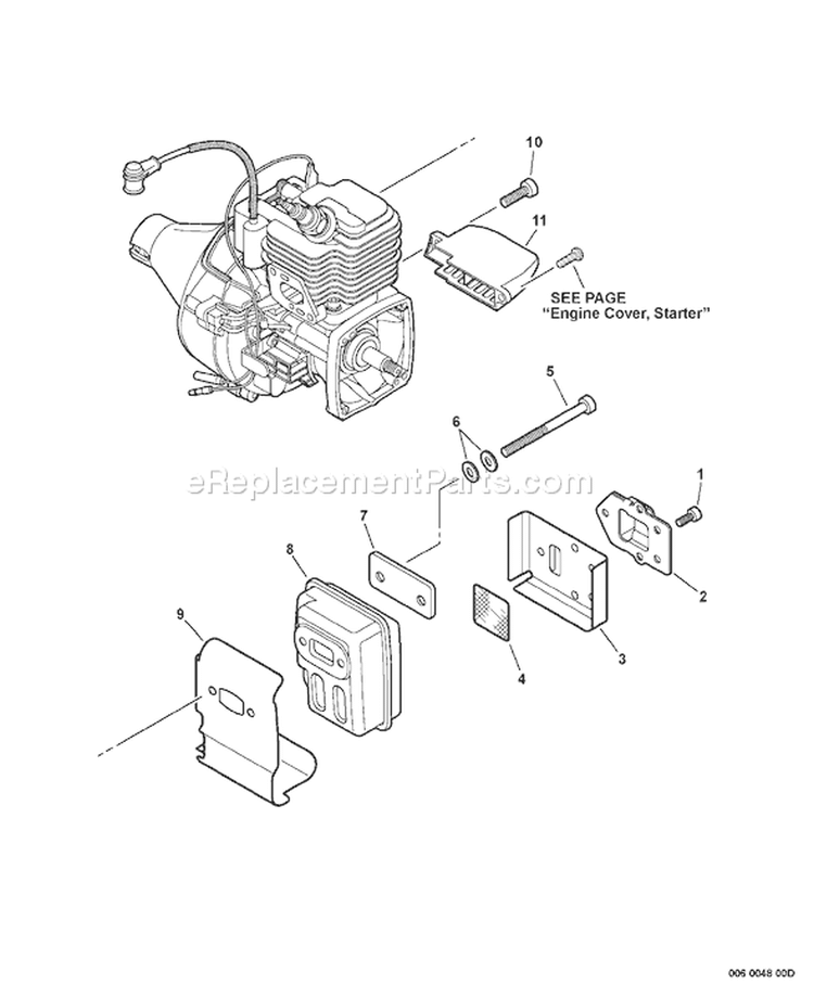 Page F Diagram and Parts List for S78611001001 - S78611999999 Echo Edger