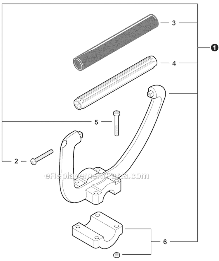 Loop Handle Diagram and Parts List for T41813001001-T41813999999 Echo Edger