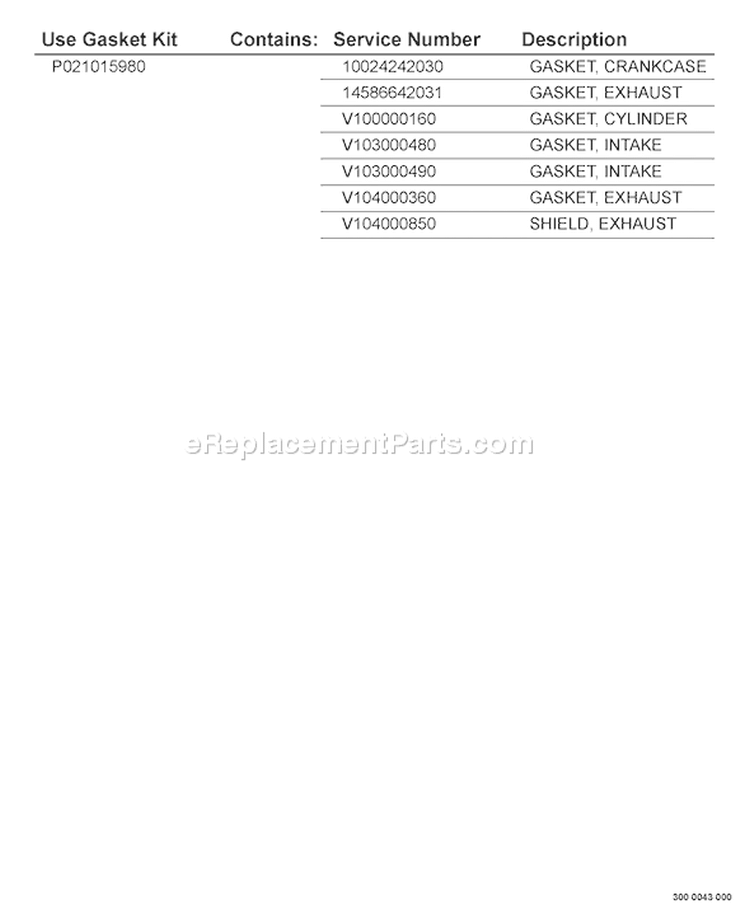 Page H Diagram and Parts List for S63212001001-S63212999999 Echo Pole Saw