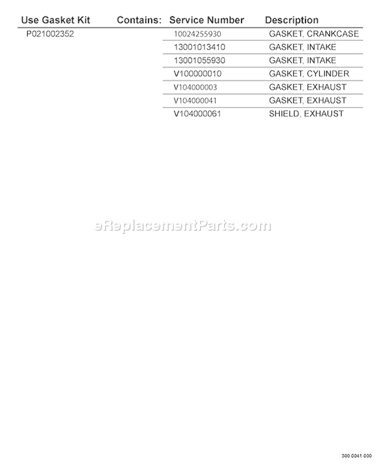 Page H Diagram and Parts List for 04001103-04999999 Echo Pole Saw