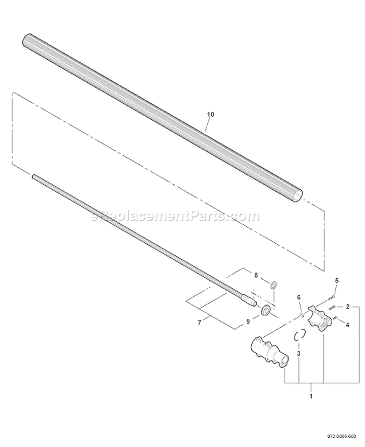 Page N Diagram and Parts List for E08612001001-E08612999999 Echo Pole Saw