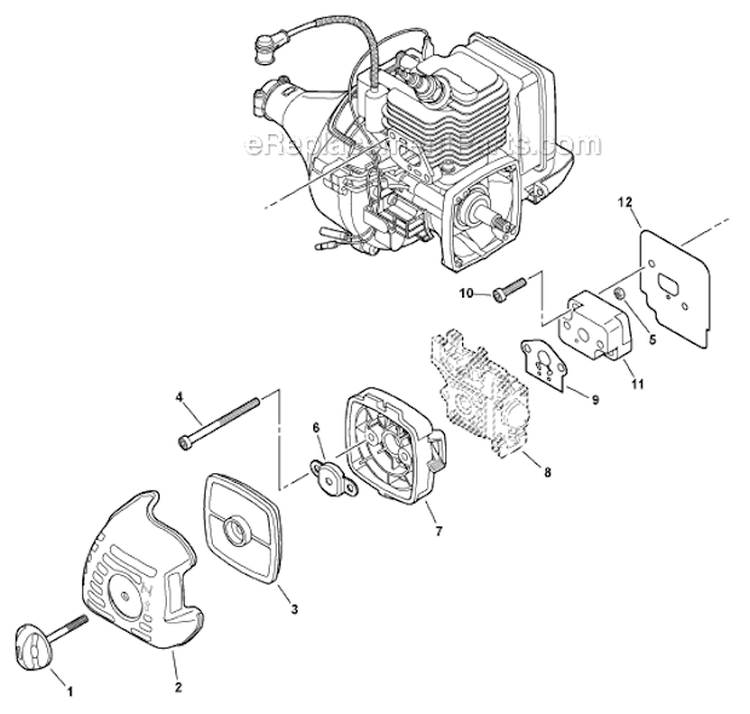 Page D Diagram and Parts List for  Echo Hedge Trimmer