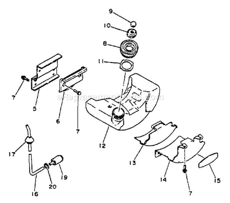 Page D Diagram and Parts List for  Echo Trimmer