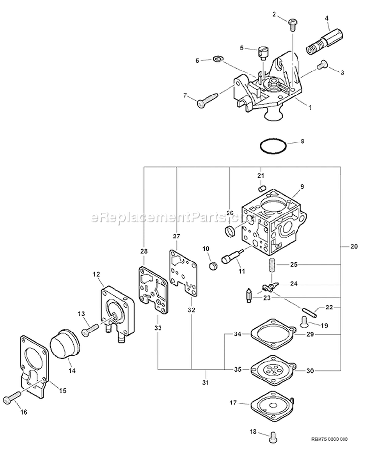 Page A Diagram and Parts List for 08001001 - 08999999 Echo Hedge Trimmer
