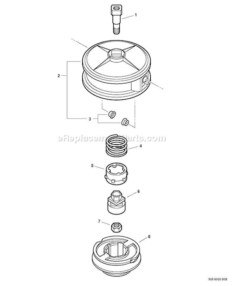 Page P Diagram and Parts List for S04113001001 - S04113999999 Echo Trimmer
