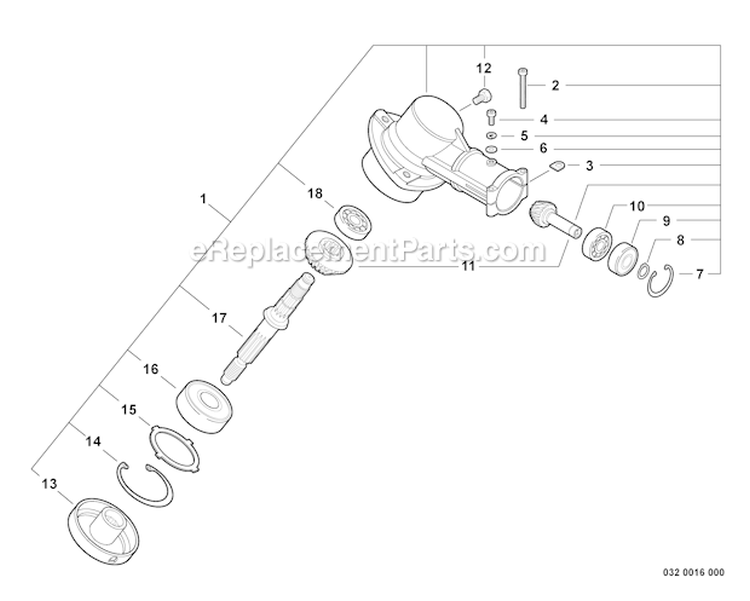 Page K Diagram and Parts List for S03912001001 - S03912999999 Echo Trimmer