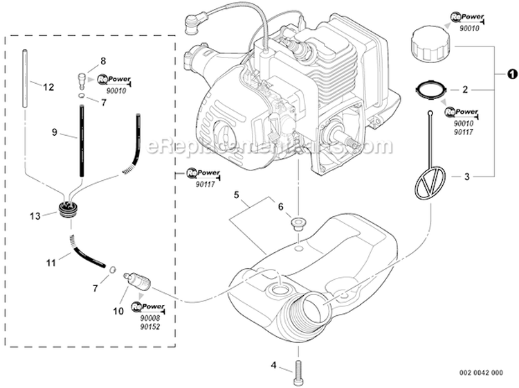 Page I Diagram and Parts List for S03912001001 - S03912999999 Echo Trimmer