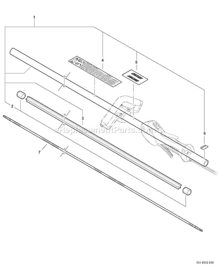 Page M Diagram and Parts List for S04113001001 - S04113999999 Echo Trimmer