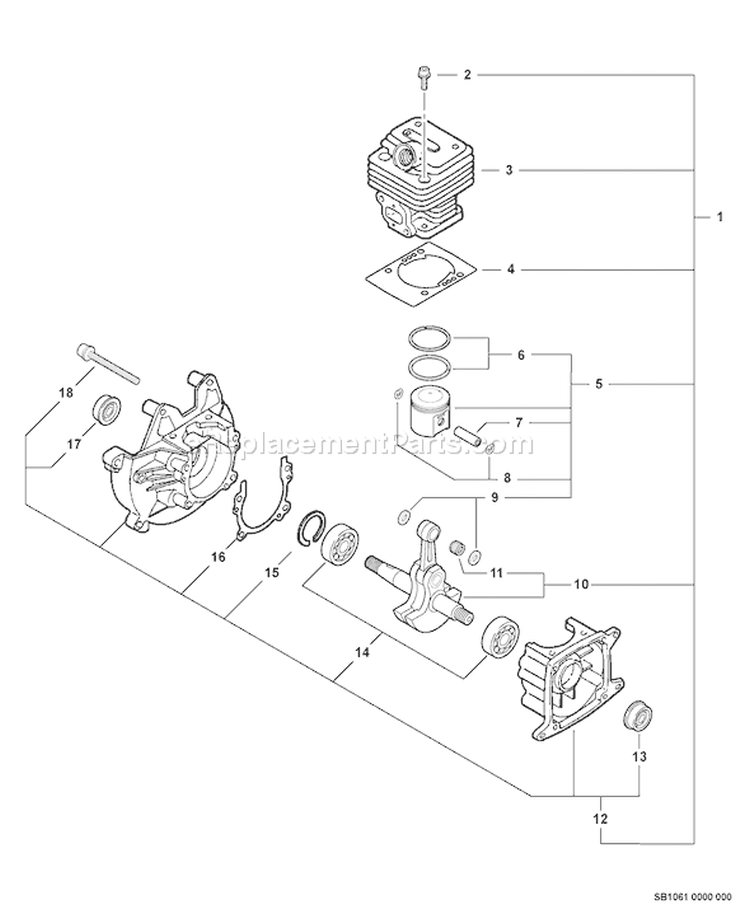 Page C Diagram and Parts List for 07001275 - 07999999 Echo Trimmer