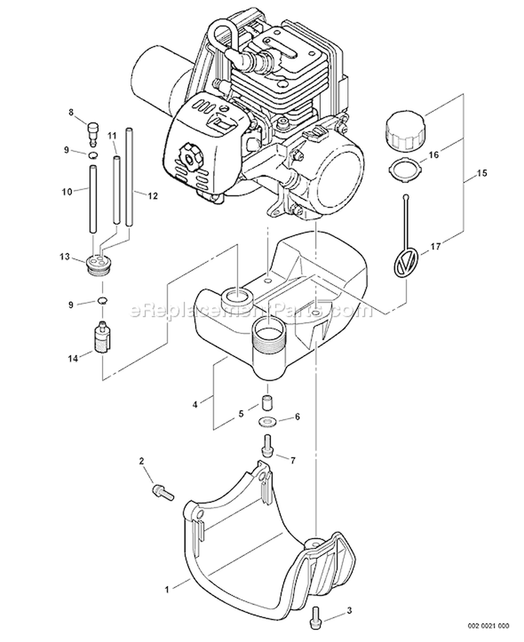 Page F Diagram and Parts List for E09113001001-E09113999999 Echo Pole Saw