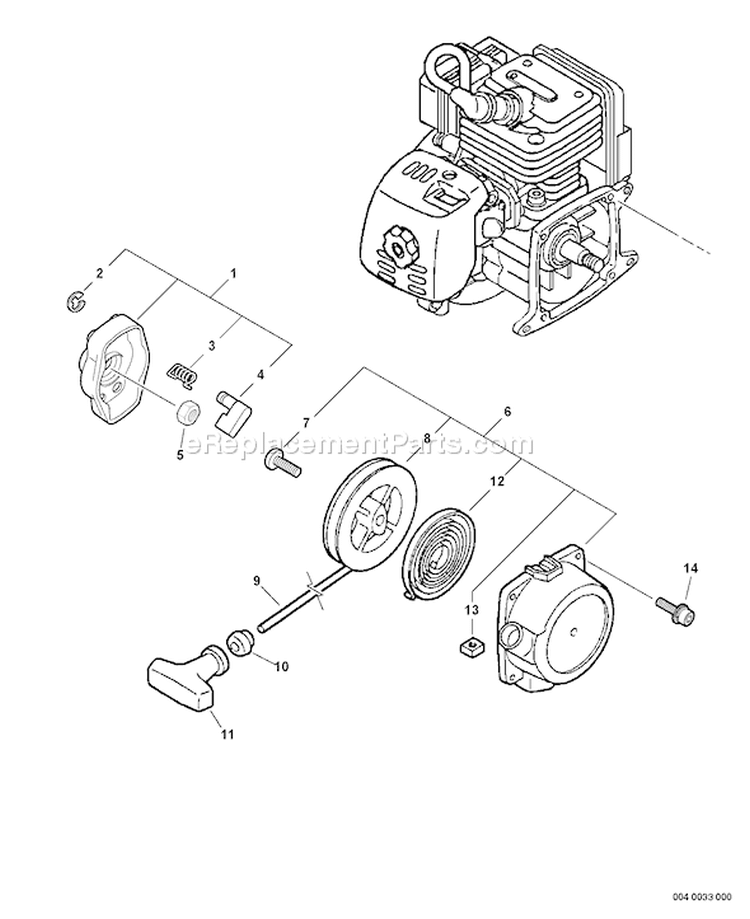 Page N Diagram and Parts List for 07001001 - 07001321 Echo Trimmer