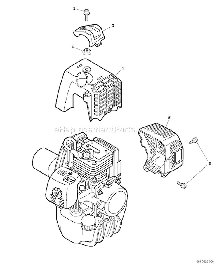 Page B Diagram and Parts List for 07001001 - 07001321 Echo Trimmer