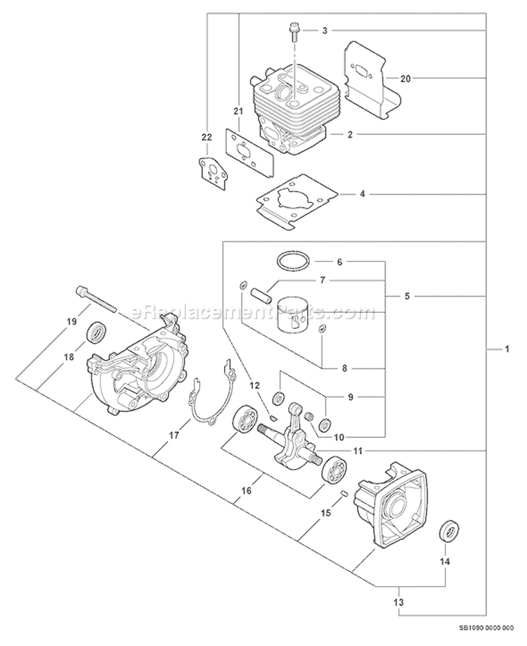 Page D Diagram and Parts List for S77911001001 - S77911999999 Echo Hedge Trimmer