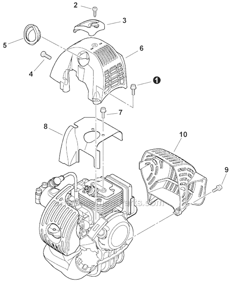 Covers Diagram and Parts List for T42512001001-T42512999999 Echo Trimmer