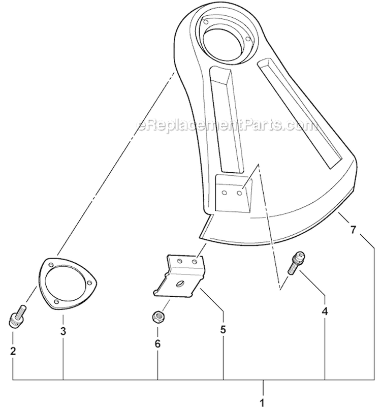 Debris Shield - Plastic Diagram and Parts List for T43413001001-T43413999999 Echo Trimmer