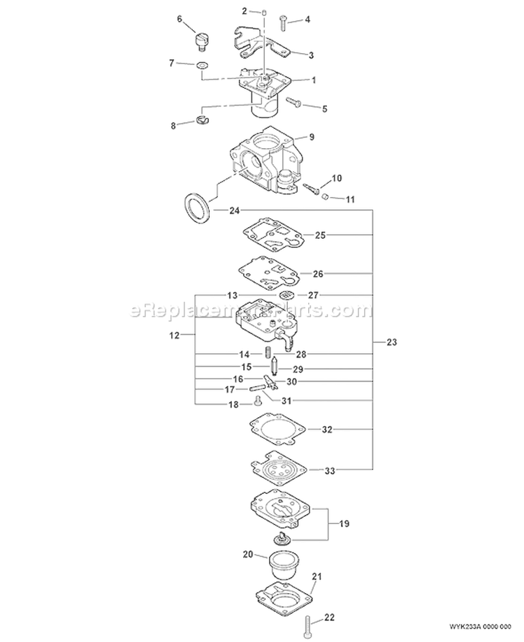 Page A Diagram and Parts List for E08612001001-E08612999999 Echo Pole Saw