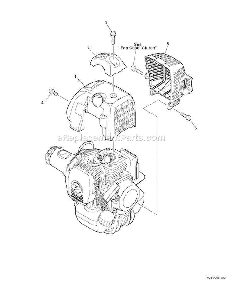 Page C Diagram and Parts List for E08612001001-E08612999999 Echo Pole Saw