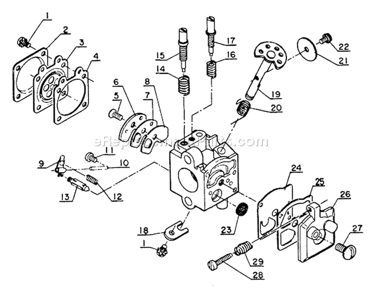 Page A Diagram and Parts List for  Echo Trimmer