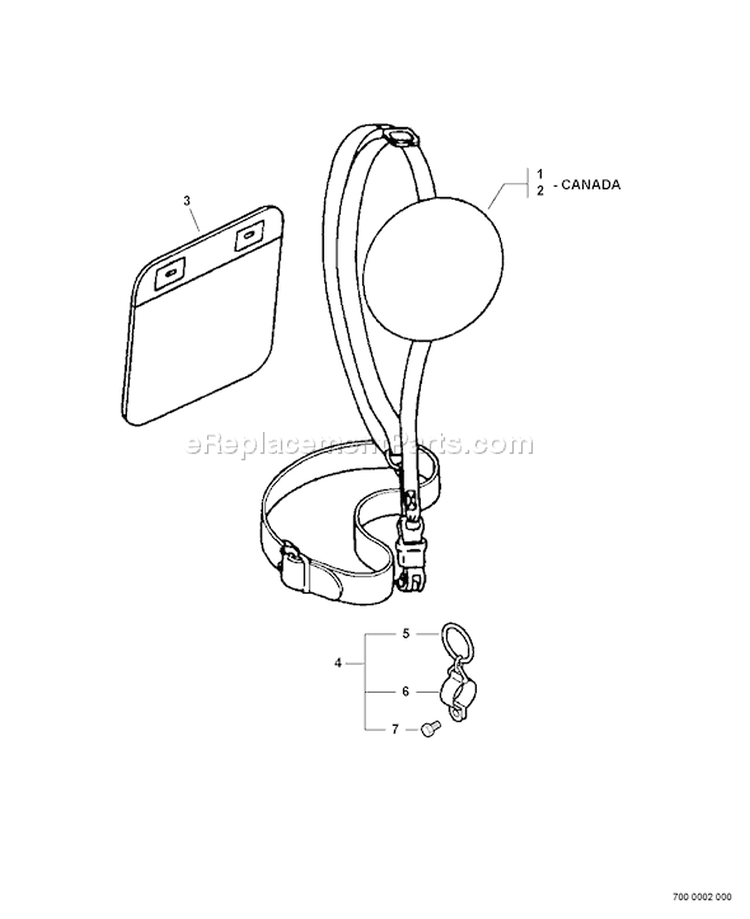 Page N Diagram and Parts List for 07001001 - 07001448 Echo Trimmer