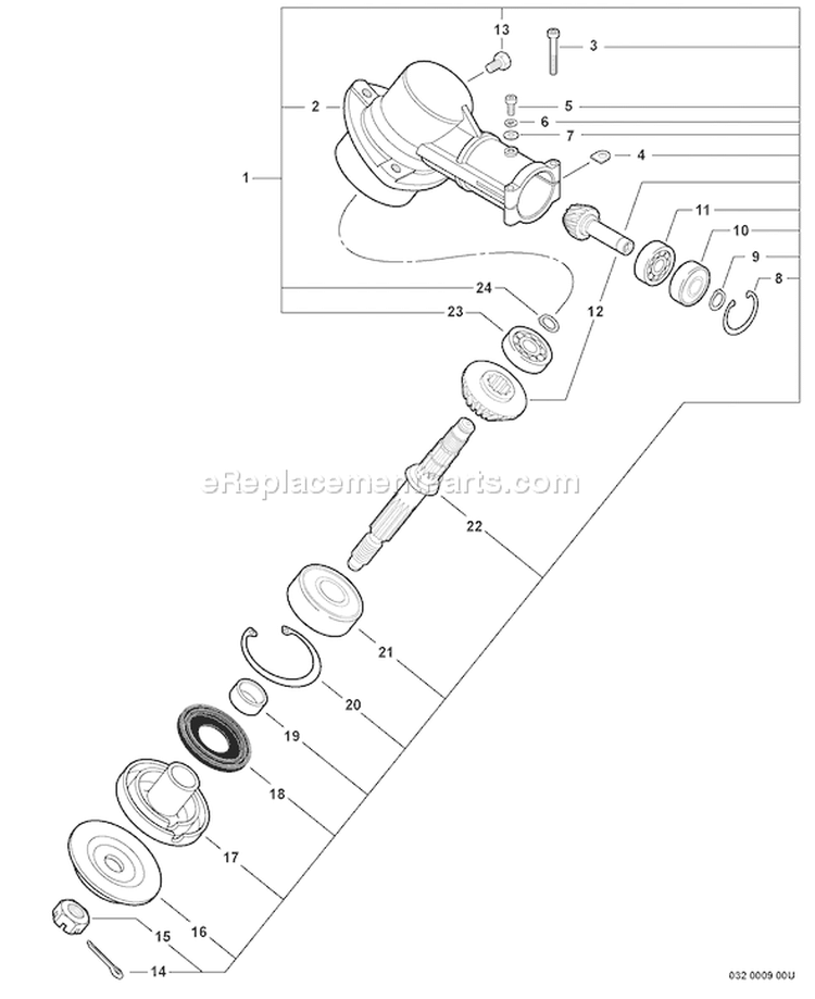 Page G Diagram and Parts List for 06001001 - 06001029 Echo Trimmer