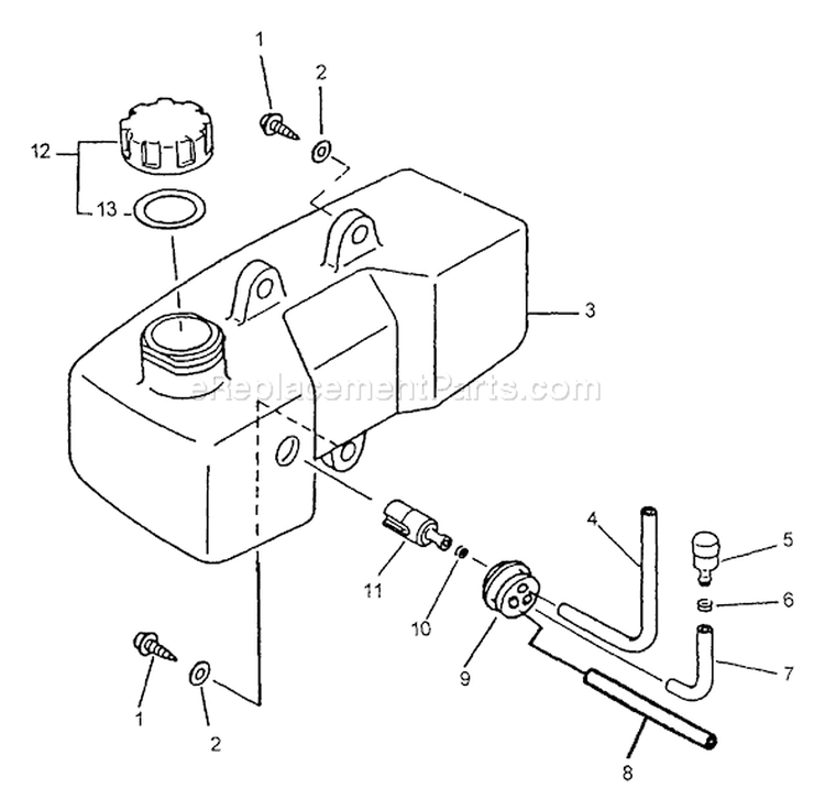 Page D Diagram and Parts List for  Echo Engine