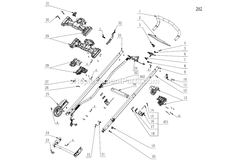Page C Diagram and Parts List for B Ego Lawn Mower