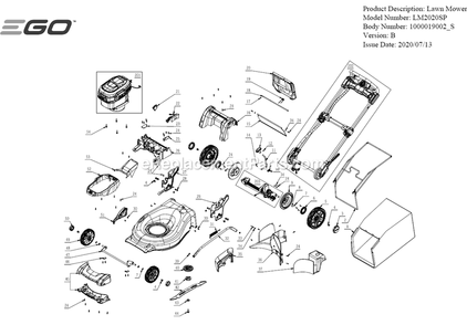 Part Location Diagram of 2824429003 Skil Wheel Assembly