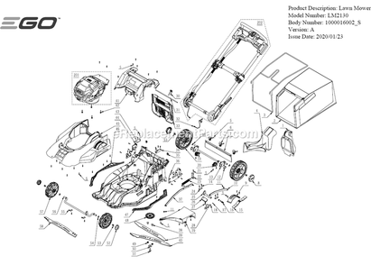 Part Location Diagram of 3129653001 Ego Mulch Plug