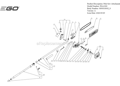 Page A Diagram and Parts List for A Ego Lawn Tractor Accessories