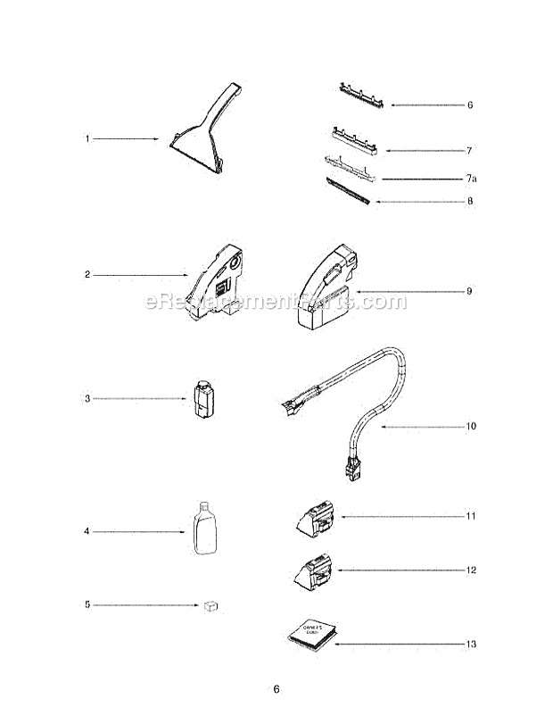 Page A Diagram and Parts List for 2591AV-1  Eureka Carpet Cleaner