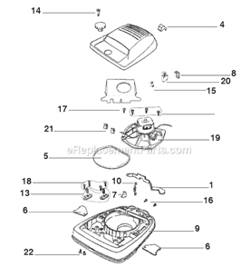 Page A Diagram and Parts List for  Eureka Upright Vacuum