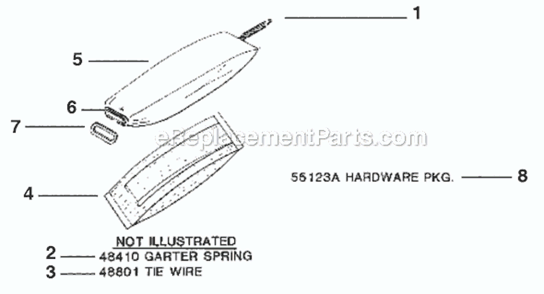 Page E Diagram and Parts List for  Eureka Upright Vacuum