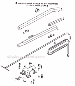 Page D Diagram and Parts List for  Eureka Upright Vacuum