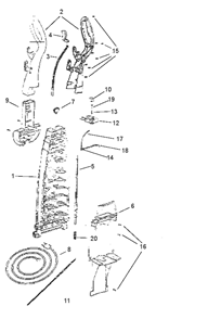 Page C Diagram and Parts List for 2442A  Eureka Carpet Cleaner