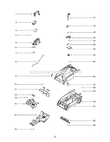 Page B Diagram and Parts List for 2591AV-1  Eureka Carpet Cleaner