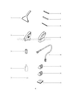 Page A Diagram and Parts List for 2596A  Eureka Carpet Cleaner