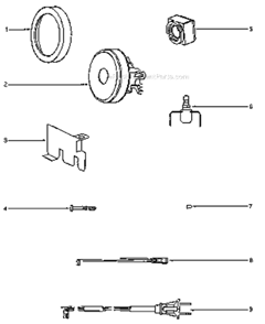 Page B Diagram and Parts List for  Eureka Canister Vacuum