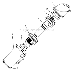 Page C Diagram and Parts List for 5403A  Eureka Upright Vacuum