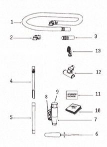 Page A Diagram and Parts List for 8806BVZ  Eureka Upright Vacuum