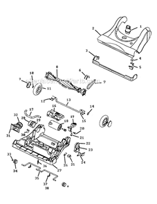 Page C Diagram and Parts List for 8863AVZ  Eureka Upright Vacuum