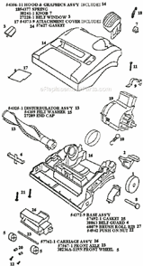 Page B Diagram and Parts List for 9721AT  Eureka Upright Vacuum
