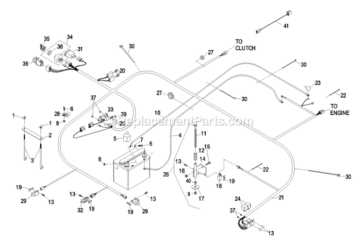 Electrical Group Diagram and Parts List for (720000-789999)(2008) Exmark Lawn Mower