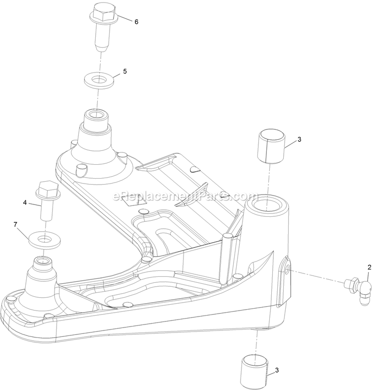 Idler Arm With Bearings Assembly Diagram and Parts List for (406294345-408644345)(2020) Exmark Lawn Mower