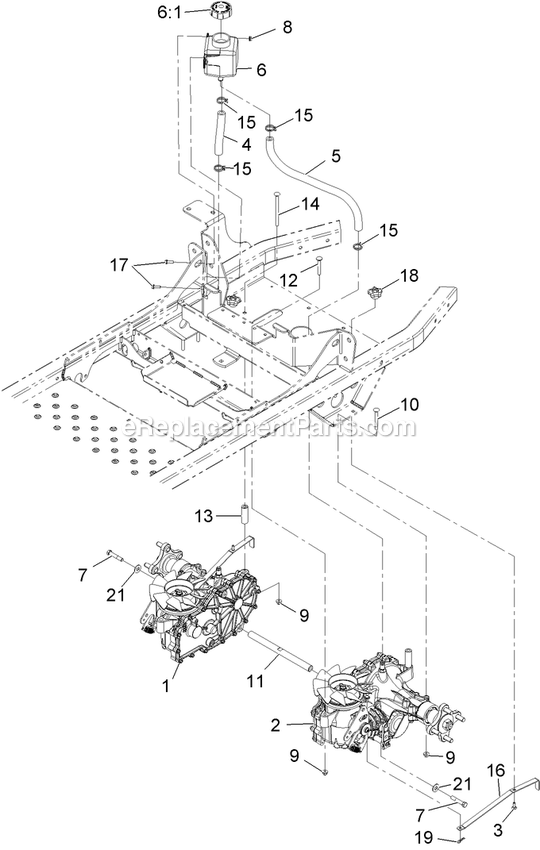 Hydraulic Assembly Diagram and Parts List for (920000-999999)(2011) Exmark Lawn Mower