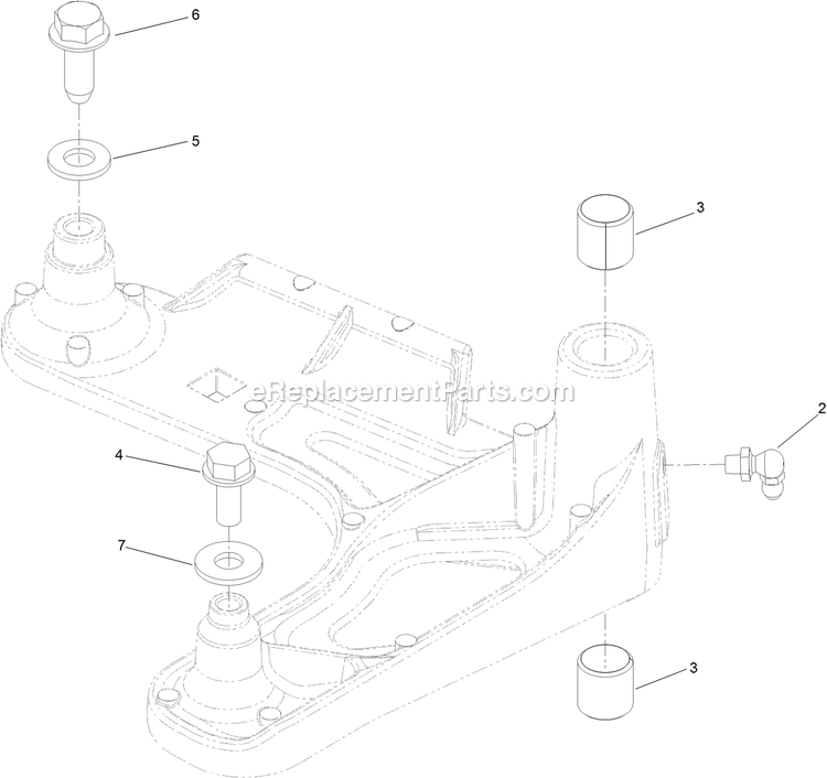 Idler Arm Assembly Diagram and Parts List for (406294345-408644345)(2020) Exmark Lawn Mower