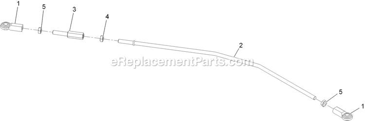 Rh Tracking Control Linkage Assembly Diagram and Parts List for (312000000-312999999)(2012) Exmark Lawn Mower