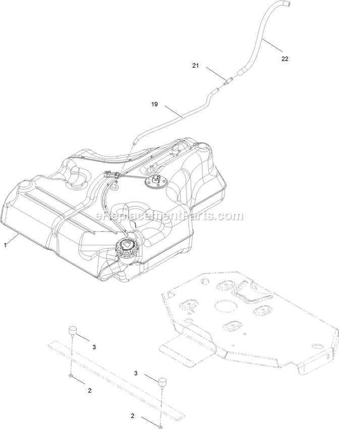 Fuel Assembly Diagram and Parts List for (400000000-402082299)(2017) Exmark Lawn Mower