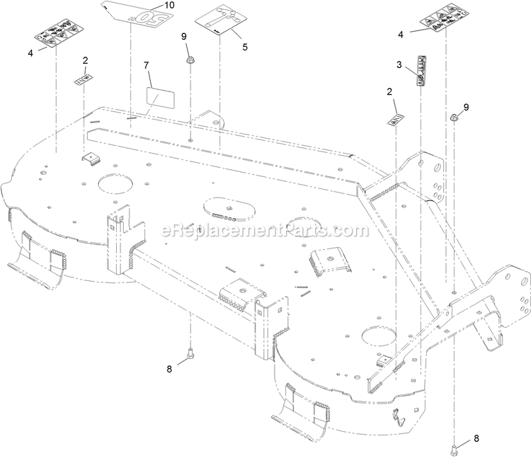 50 Inch Deck Decal Assembly Diagram and Parts List for (313000000-313999999)(2013) Exmark Lawn Mower