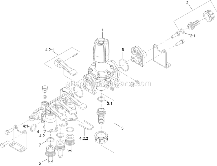Control Valve Manifold Assembly (2) Diagram and Parts List for (315000000-315999999)(2015) Exmark Sprayer